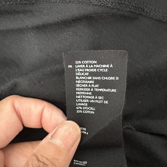 COS Twist Front Pull On Short Dress Batwing Short Sleeve Solid Black Minimalist - Picture 11 of 11